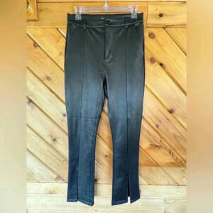 NWT Shinestar Vegan Leather Pants split front leg skinny stretchy Size M